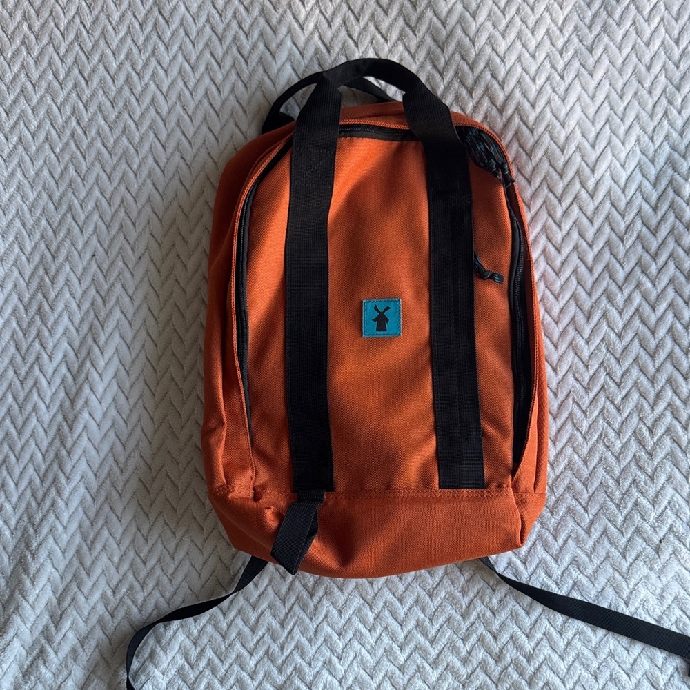 NWOT Dutch Bros Orange Backpack with Black Accents